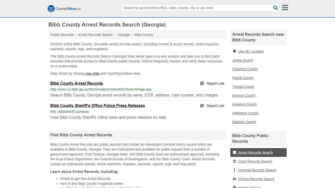 Arrest Records Search - Bibb County, GA (Arrests & Mugshots)