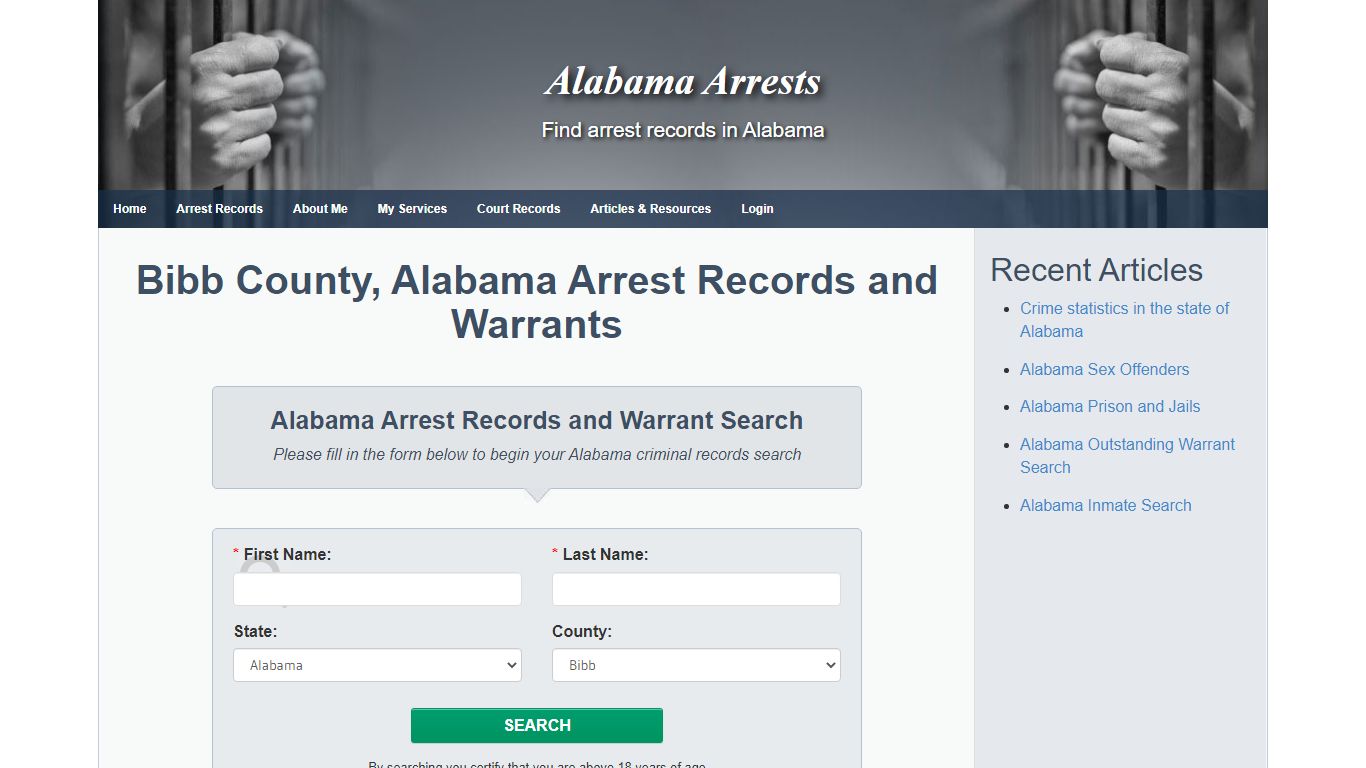 Bibb County, Alabama Arrest Records and Warrants - Alabama ...